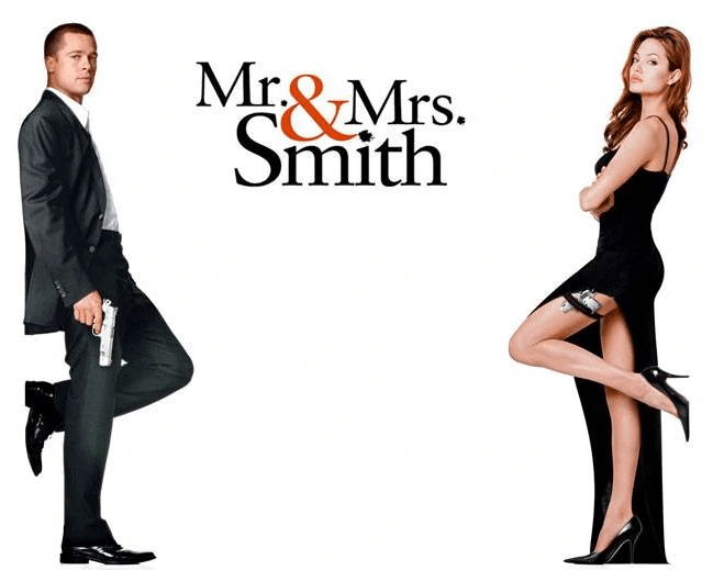Mr. & Mrs. Smith -elokuvan juliste.