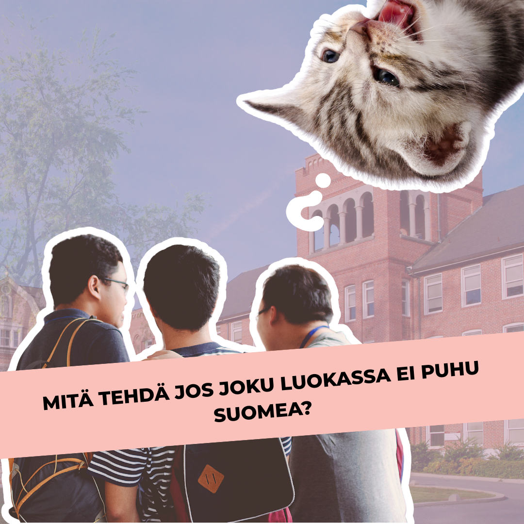 Miten pitäisi suhtautua tilanteeseen, jossa luokassa on ulkomaalainen opiskelija, joka ei vielä puhu suomea sujuvasti?