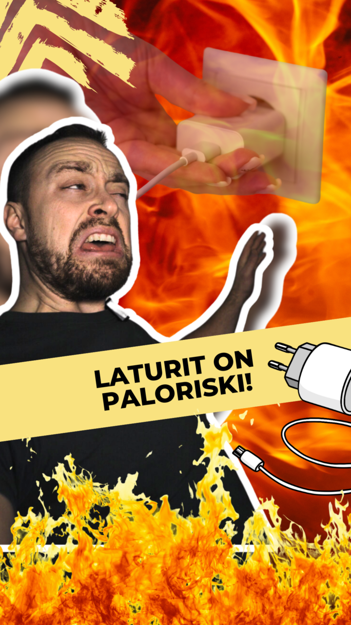 Laturi seinässä= paloturvallisuusriski